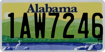 AL license plate 1AW7246
