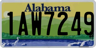 AL license plate 1AW7249