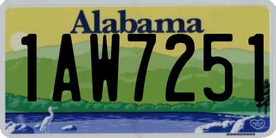 AL license plate 1AW7251
