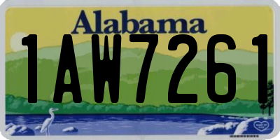 AL license plate 1AW7261