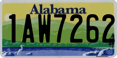 AL license plate 1AW7262