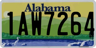 AL license plate 1AW7264