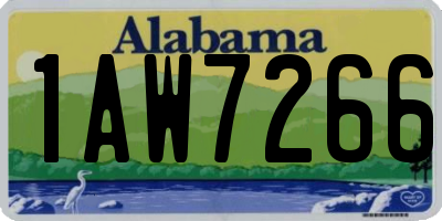 AL license plate 1AW7266