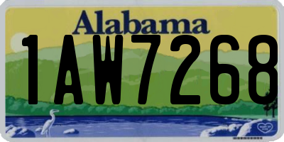 AL license plate 1AW7268