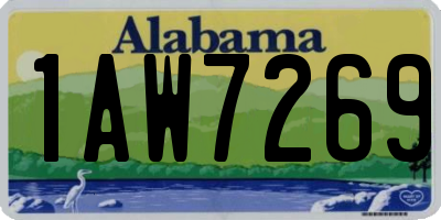 AL license plate 1AW7269