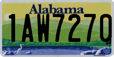 AL license plate 1AW7270