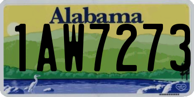 AL license plate 1AW7273