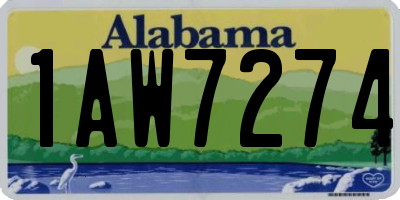 AL license plate 1AW7274