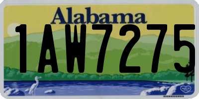 AL license plate 1AW7275
