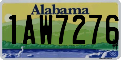 AL license plate 1AW7276