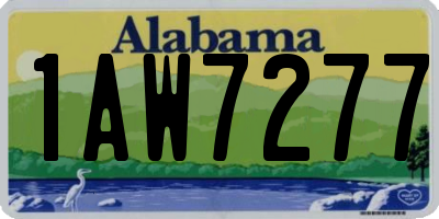 AL license plate 1AW7277
