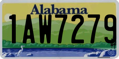 AL license plate 1AW7279