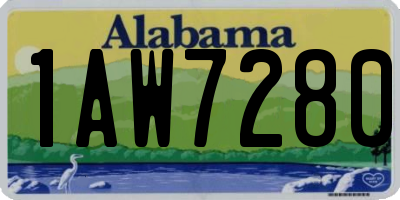 AL license plate 1AW7280