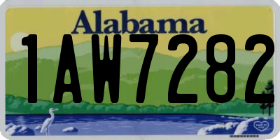 AL license plate 1AW7282