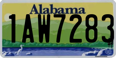 AL license plate 1AW7283