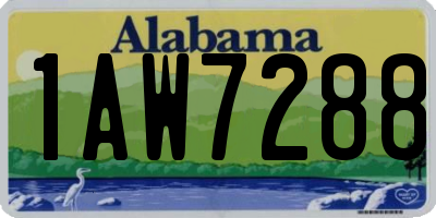 AL license plate 1AW7288