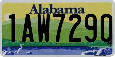 AL license plate 1AW7290