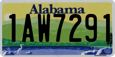 AL license plate 1AW7291