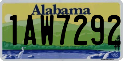 AL license plate 1AW7292