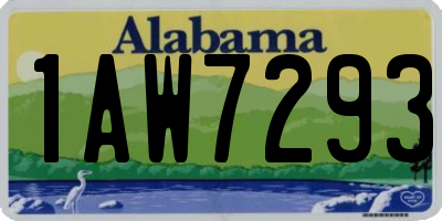AL license plate 1AW7293