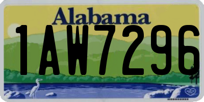 AL license plate 1AW7296