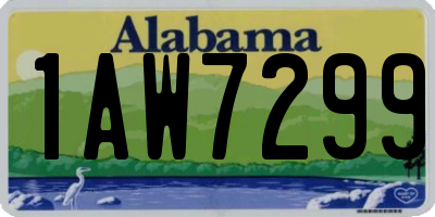 AL license plate 1AW7299