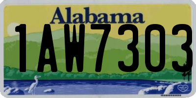 AL license plate 1AW7303