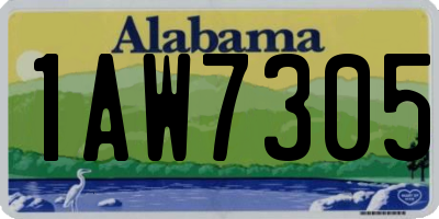 AL license plate 1AW7305