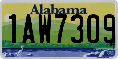 AL license plate 1AW7309