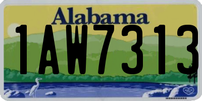 AL license plate 1AW7313