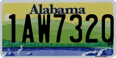 AL license plate 1AW7320