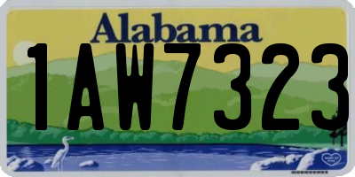 AL license plate 1AW7323