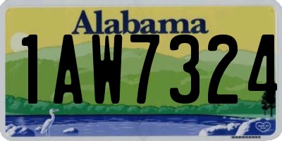 AL license plate 1AW7324