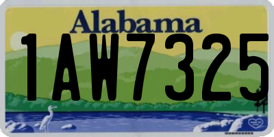 AL license plate 1AW7325