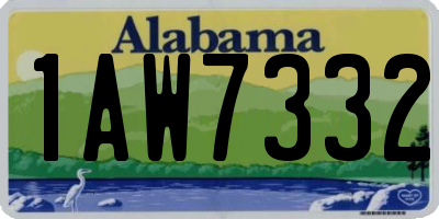 AL license plate 1AW7332