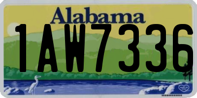 AL license plate 1AW7336