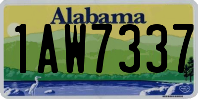 AL license plate 1AW7337