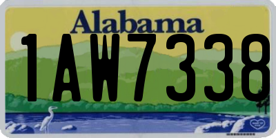 AL license plate 1AW7338