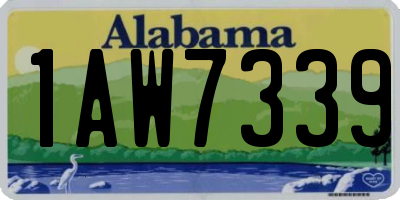 AL license plate 1AW7339