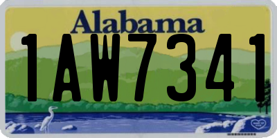AL license plate 1AW7341