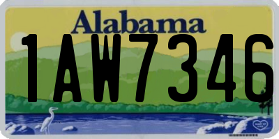 AL license plate 1AW7346