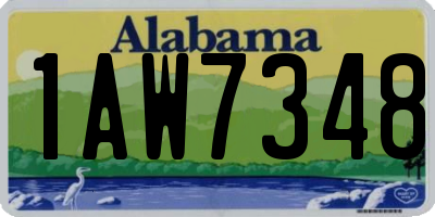 AL license plate 1AW7348