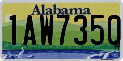 AL license plate 1AW7350