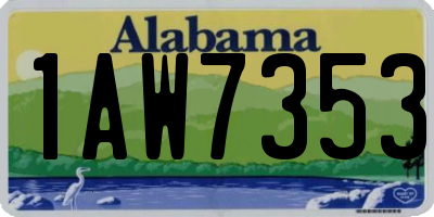 AL license plate 1AW7353