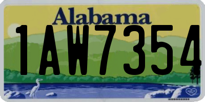 AL license plate 1AW7354