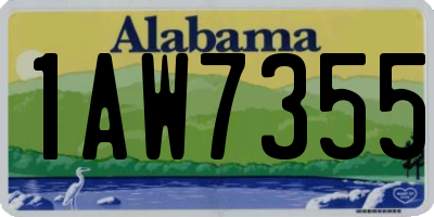 AL license plate 1AW7355