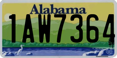 AL license plate 1AW7364