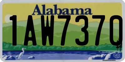 AL license plate 1AW7370