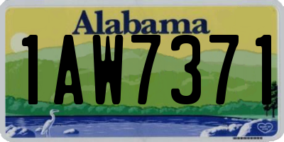 AL license plate 1AW7371
