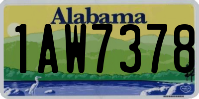 AL license plate 1AW7378